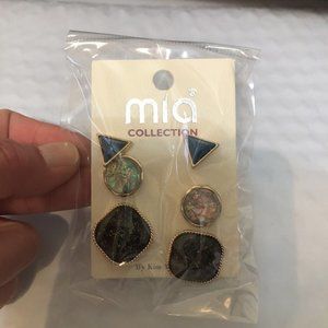 3/$15 Mia Collection By Kim Min Sun Pack Of 3 pairs of fashion Earrings